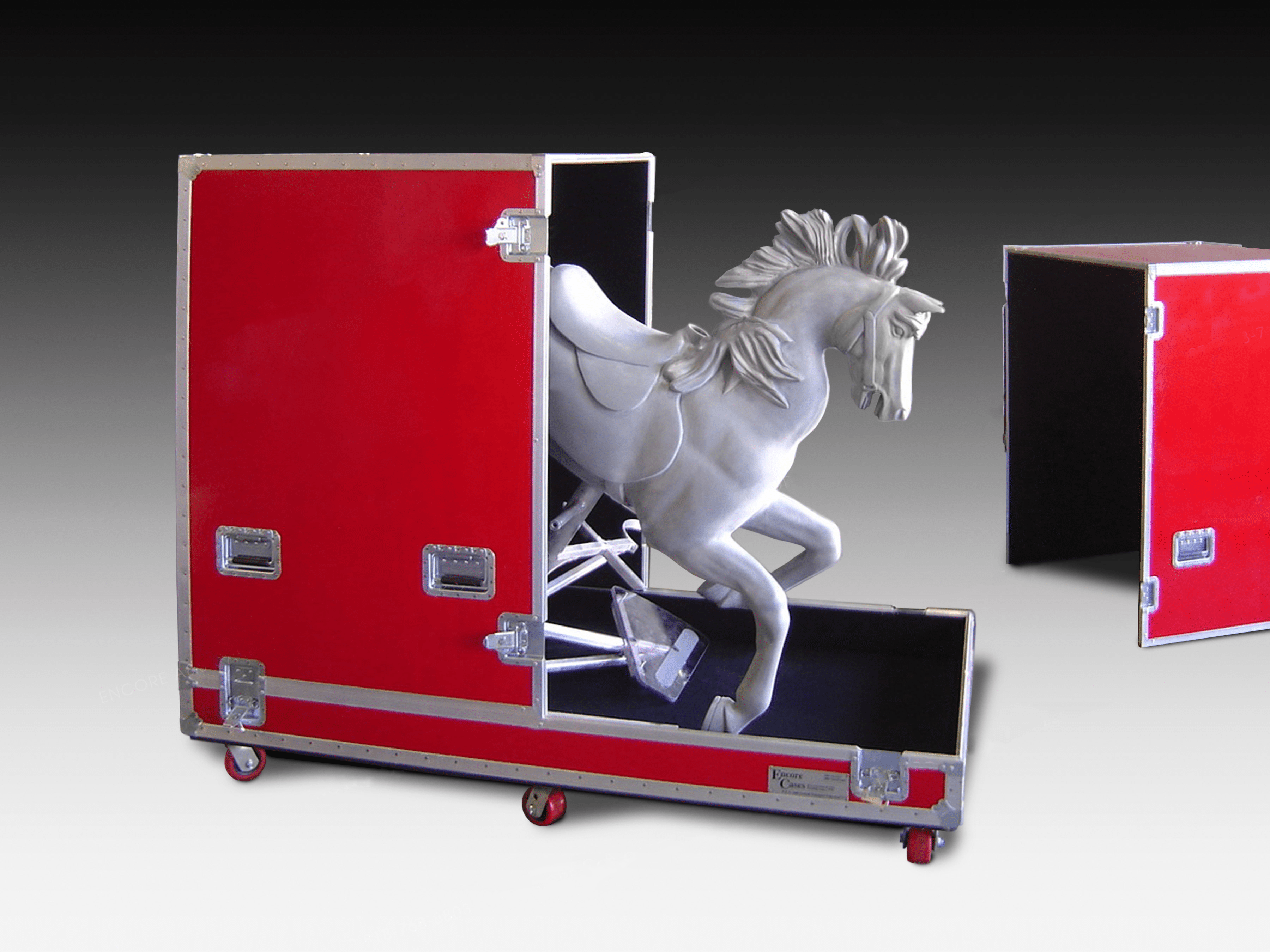 custom road case carousel horse